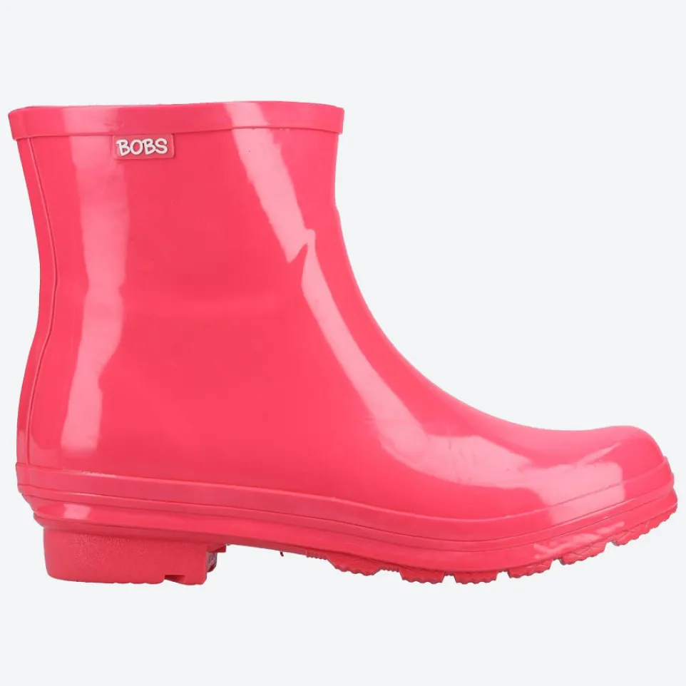 Women's Wide Fit Skechers 113377 Rain Check Neon Puddles Wellingtons Boots