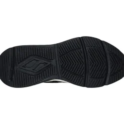 Women's Wide Fit Skechers 177424 Tres Air Uno Street Fl Air Trainers - Black/White