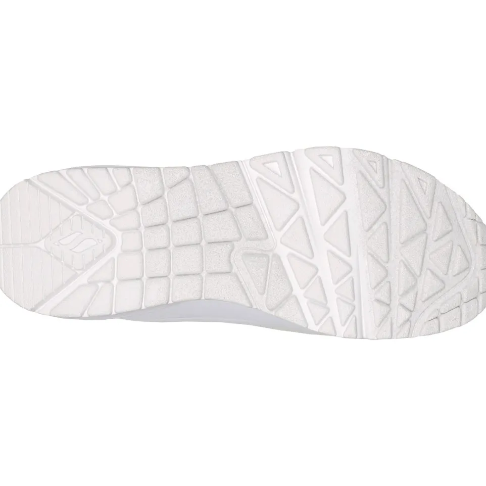 Women's Wide Fit Skechers 73690 Uno Stand On Air Sports Trainers