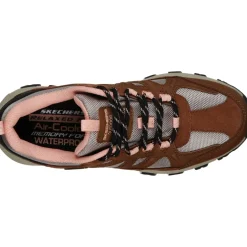 Women's Wide Fit Skechers SK167003 Selmen West Highland Hiking Trainers - Brown/Tan