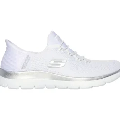 Women's Wide Fit Skechers 150123 Slip-ins Summits Diamond Dream Trainer