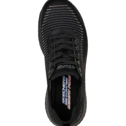 Women's Wide Fit Skechers 117207 Bobs Squad Chaos Renegade Trainers - Black