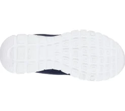 Womens Wide Fit Skechers 12615 Walking Trainers - Navy/Hot Pink