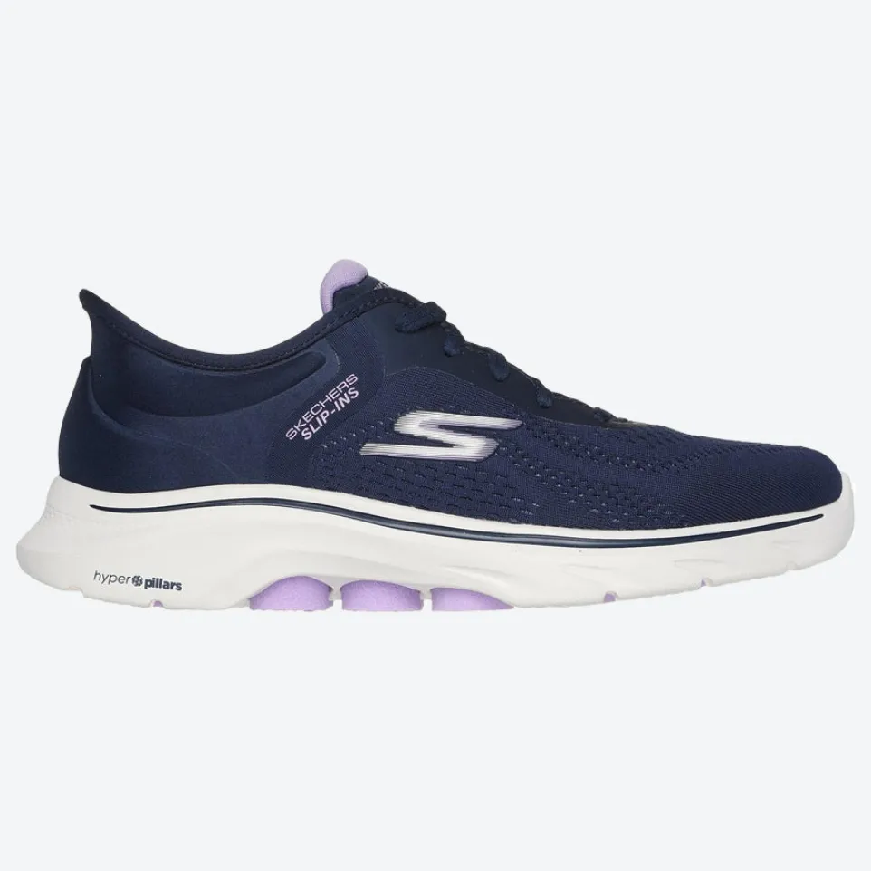 Women's Wide Fit Skechers 125233 Slip-ins Go Walk 7 Valin Trainers