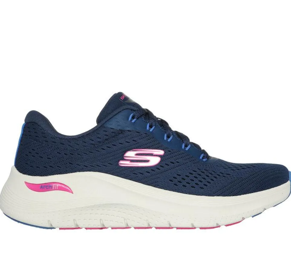 Women's Wide Fit Skechers 150051 Arch Fit 2.0 Big League Trainers