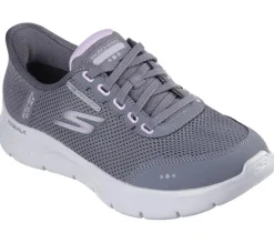 Women's Wide Fit Skechers 124846 Go Walk Flex Clear Creek Trainers