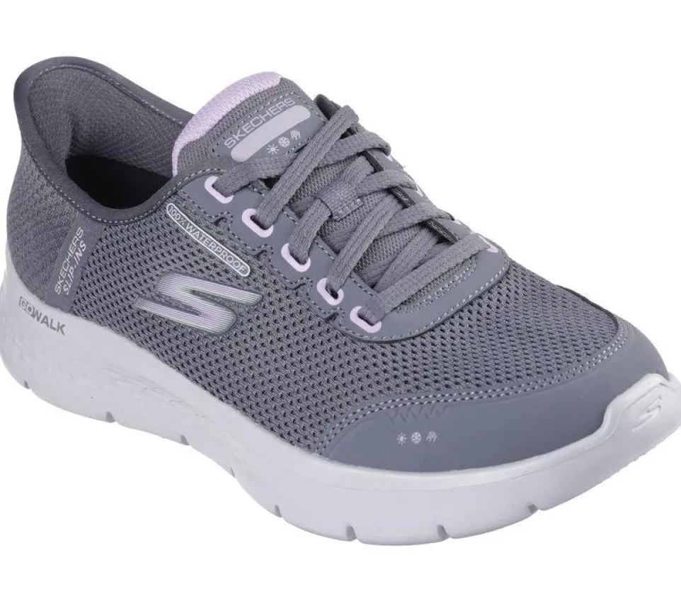 Women's Wide Fit Skechers 124846 Go Walk Flex Clear Creek Trainers