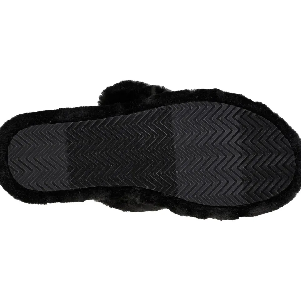 Women's Wide Fit Skechers 167238 Cozy Wedge Slippers
