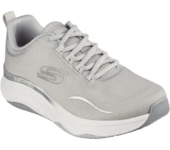 Women's Wide Fit Skechers 149837 D'lux Fitness Pure Glam Trainers