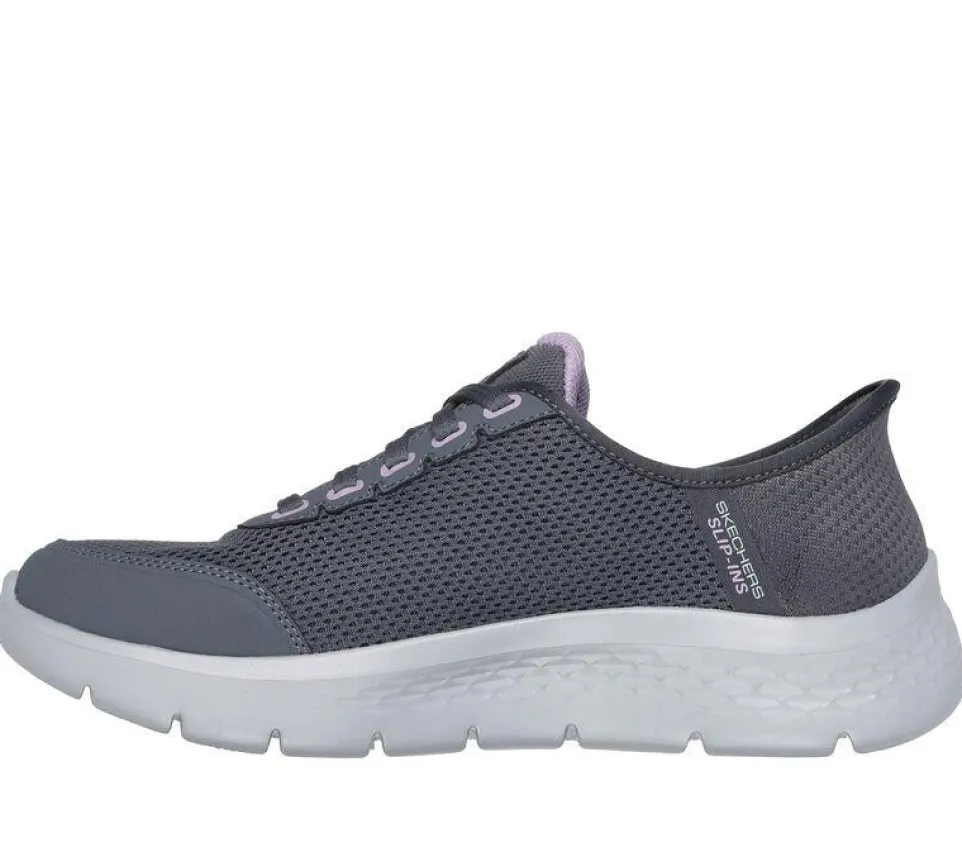 Women's Wide Fit Skechers 124846 Go Walk Flex Clear Creek Trainers