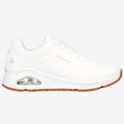 Women's Wide Fit Skechers 108021EC Uno Sr Trainers