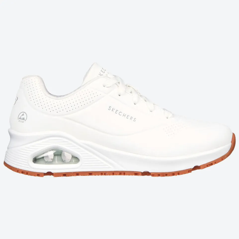Women's Wide Fit Skechers 108021EC Uno Sr Trainers