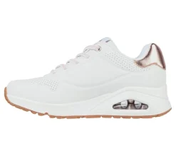 Women's Wide Fit Skechers Uno 155196 Shimmer Away Trainers