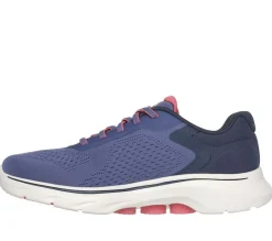 Women's Wide Fit Skechers 125215 Go Walk 7 Cosmic Waves Trainers